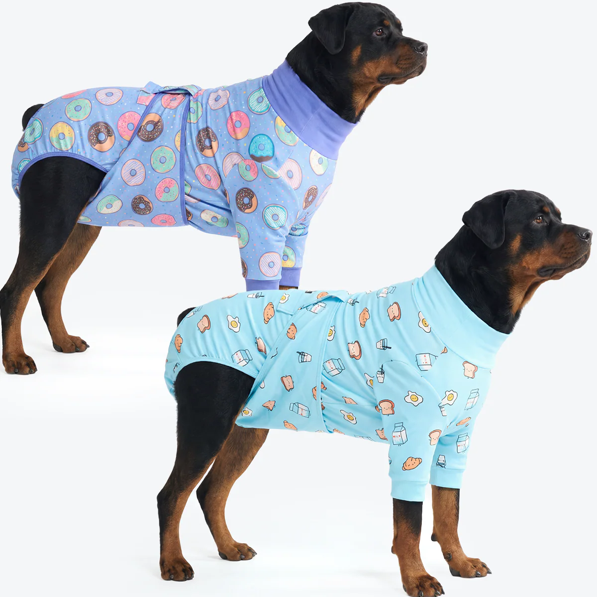 Dog Surgical Suit (2-pack) - Breakfast Blue and Donuts - Image 6