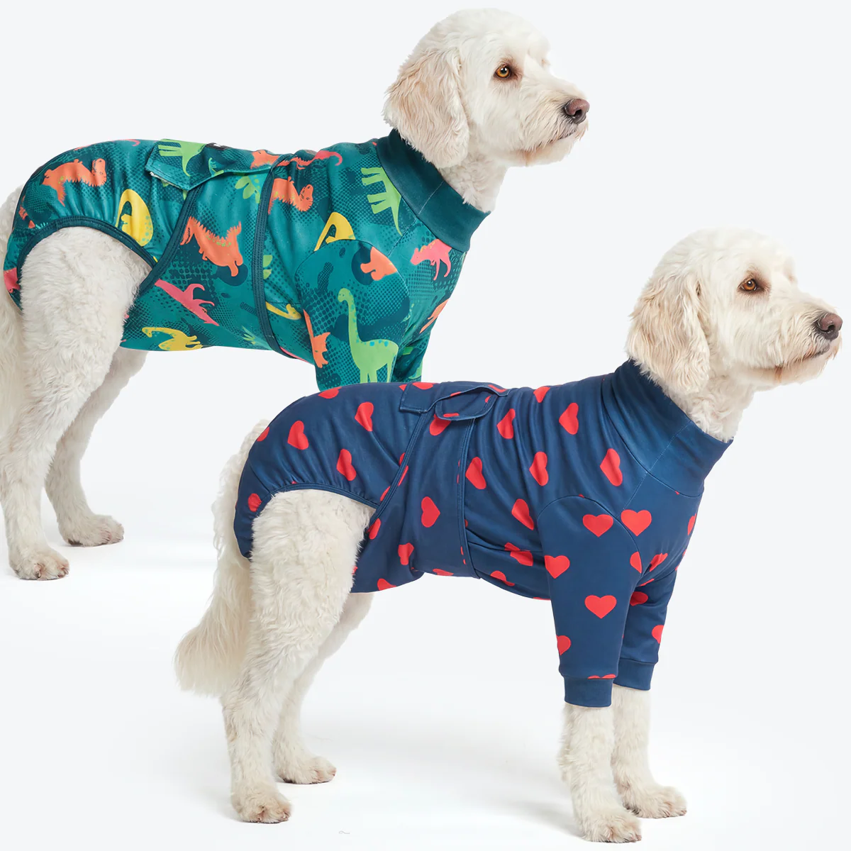Dog Surgical Suit (2-pack) - Dinosaurs and Hearts - Image 5