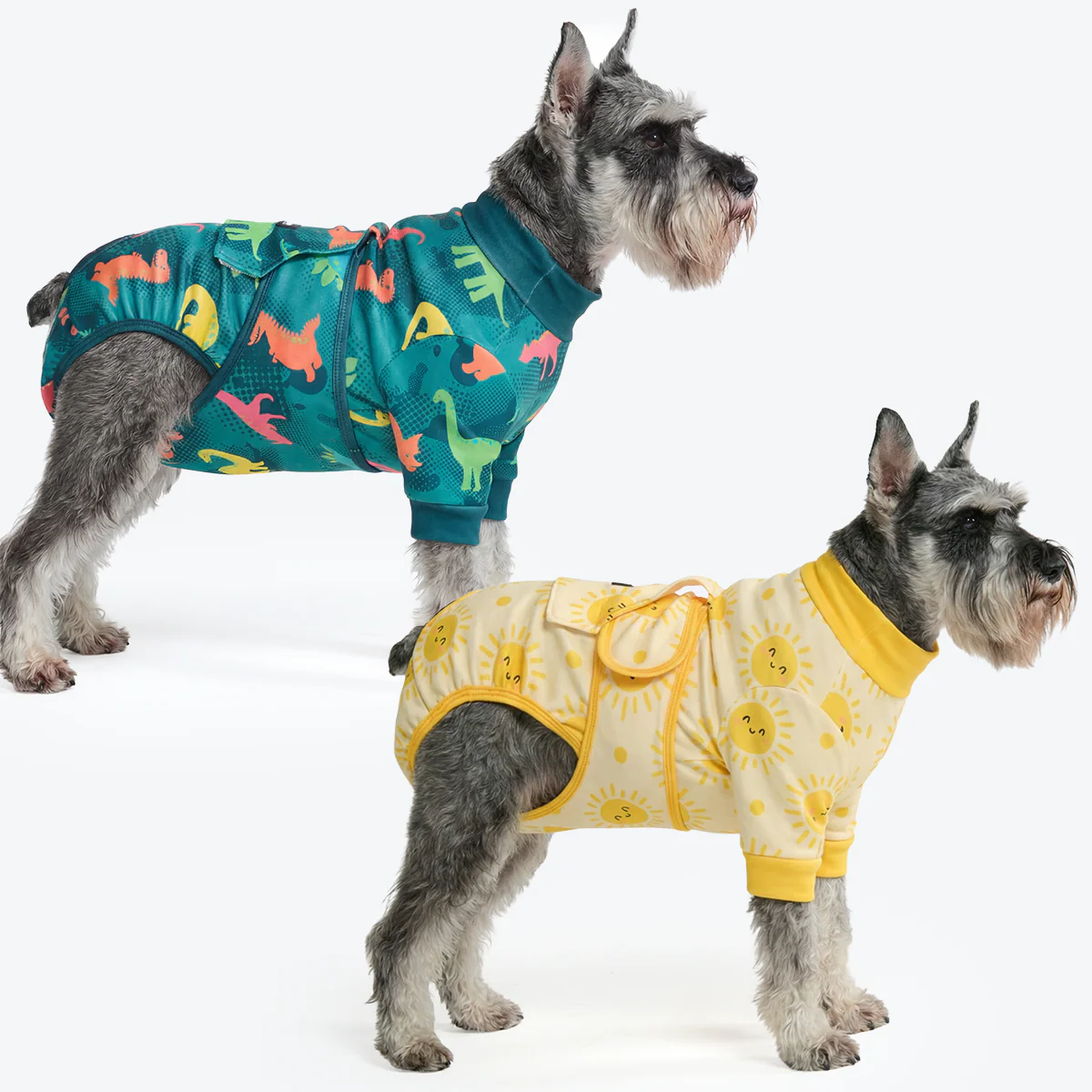 Dog Surgical Suit (2-pack) - Dinosaurs and Sunshine - Image 3