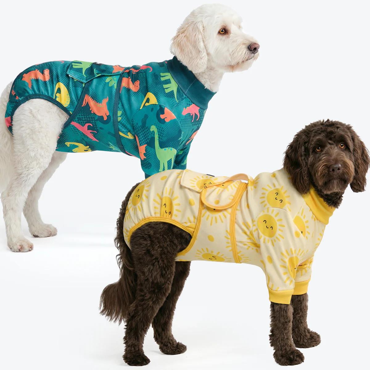 Dog Surgical Suit (2-pack) - Dinosaurs and Sunshine - Image 5