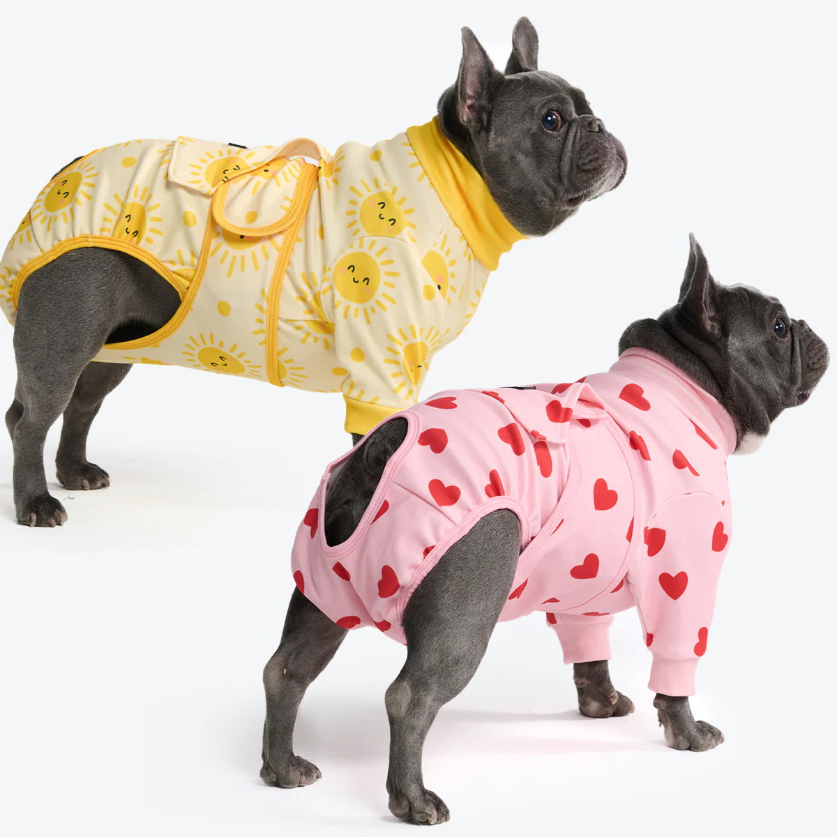 Dog Surgical Suit (2-pack) - Pink Hearts and Sunshine - Image 3