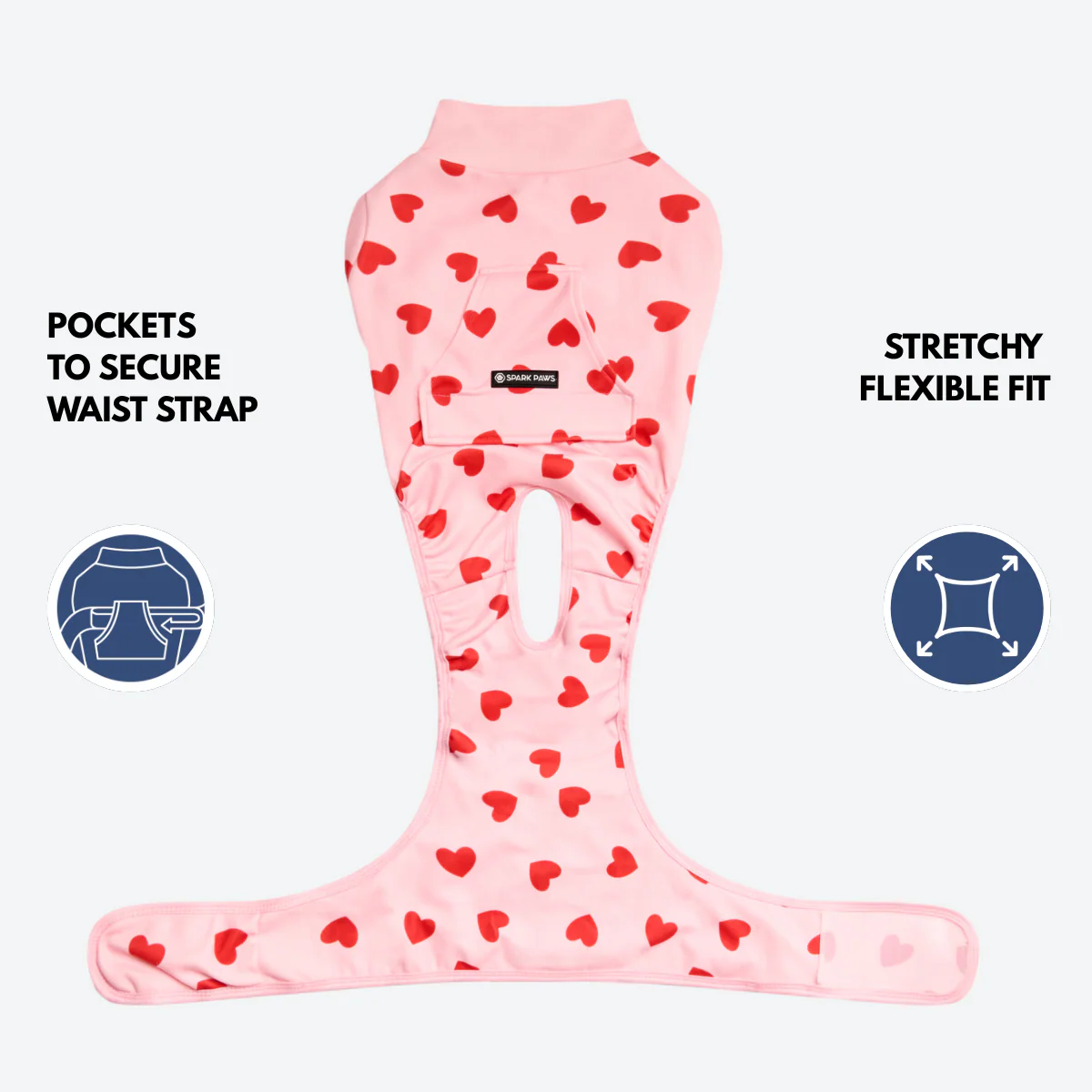 Dog Surgical Suit (2-pack) - Pink Hearts and Sunshine - Image 9